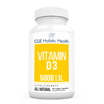 CLE Holistic Health Vitamin D3 5,000 IU capsules bottle